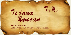 Tijana Munćan vizit kartica